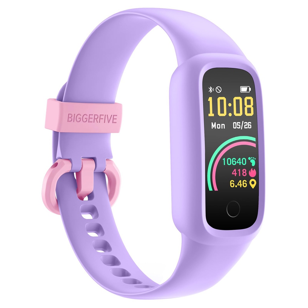 BIGGERFIVE Vigor 2 L Kids Fitness Tracker Watch for Boys Girls Ages 5-15, Activity Tracker
