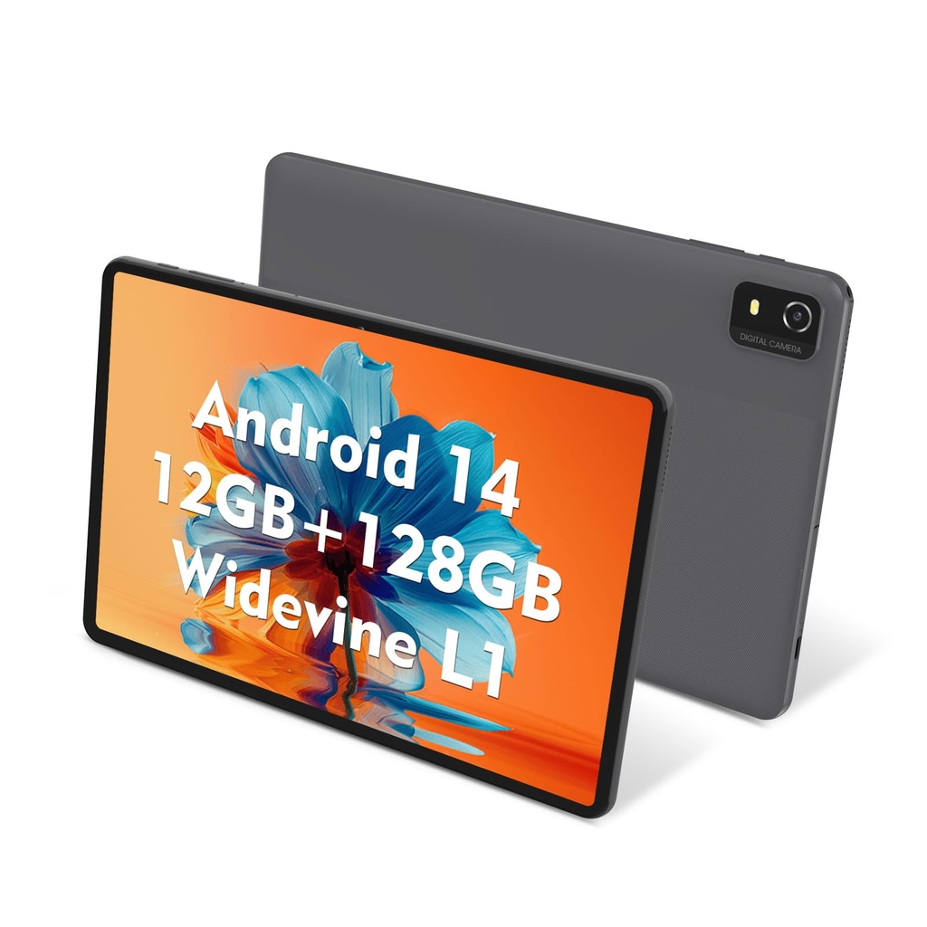 CWOWDEFU 10 Inch Android 14 Tablet,12GB+128GB,Expandable 1TB,Face ID,WiFi 6,Dual 8MP+5MP 