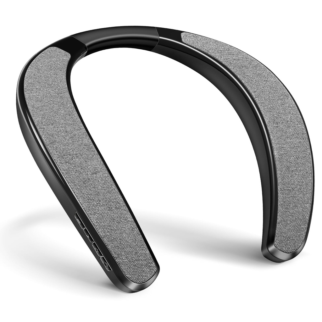 KozyOne Neckband Bluetooth Speaker, Neck Wireless Wearable Speaker with Built-in Mic and TF