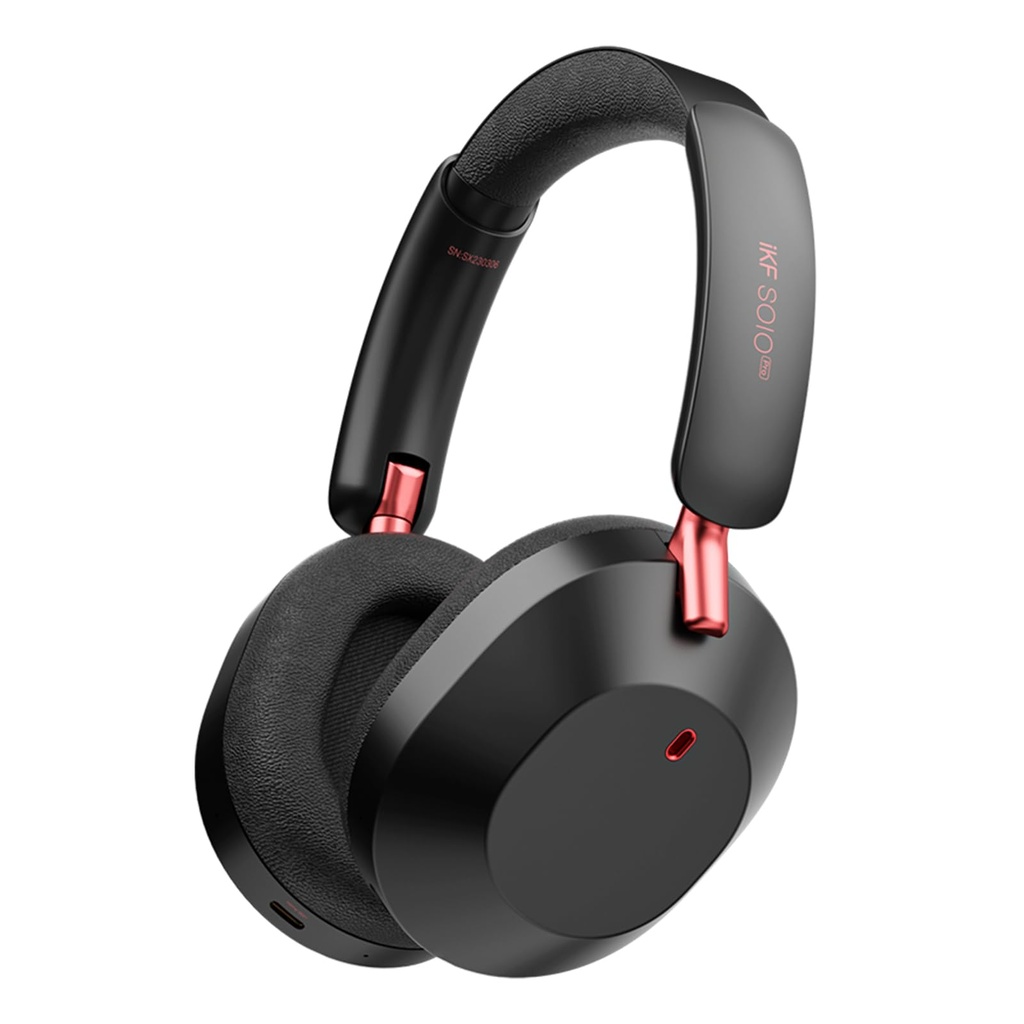 iKF Solo Over Ear Wireless Headphones with Active Noise Cancelling, Foldable Bluetooth