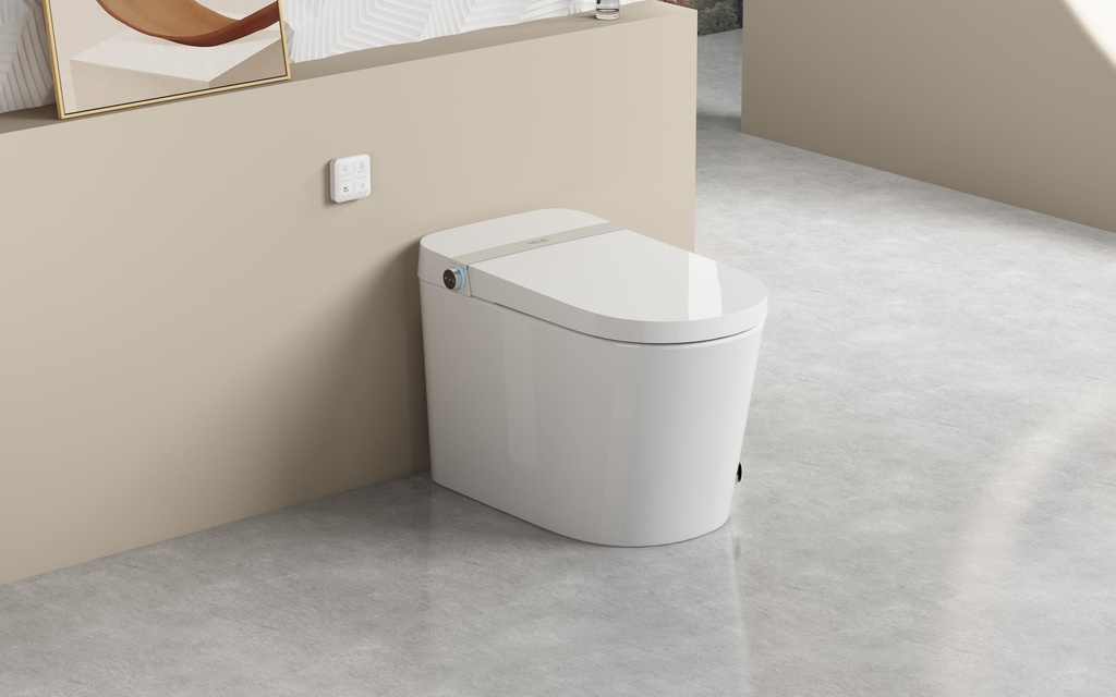 MEJE Automatic Toilet, Smart Toilet, one-Piece Extended Dual Flush, Wall Drain, Foot Flush,