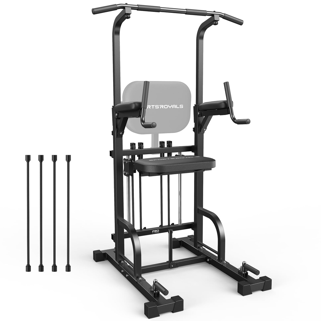 Sportsroyals Power Tower Pull-Up Dip Station, Multi-Functional Training Aids, Home Gym