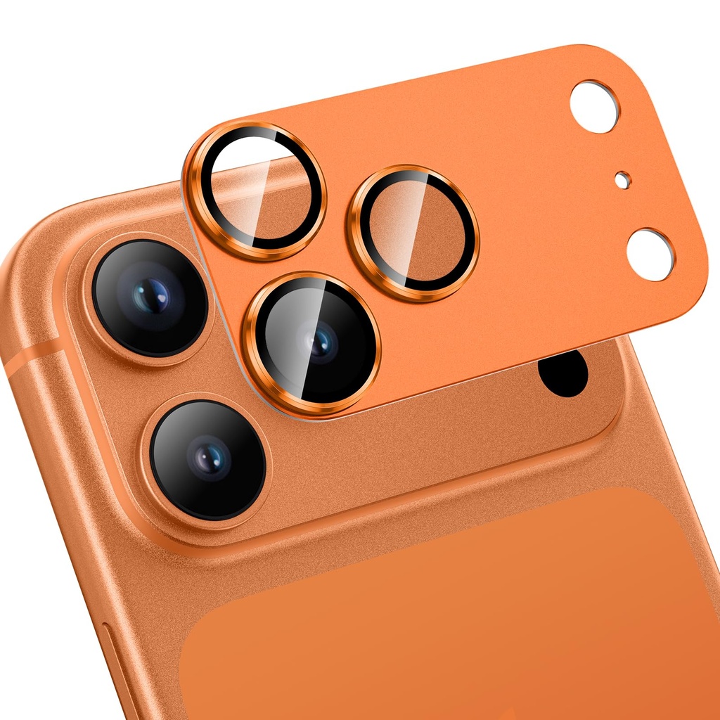 HWeggo for iPhone 17 Pro Max Camera Lens Protector 9H Tempered Glass Camera Cover All-in-one (Graphite)
