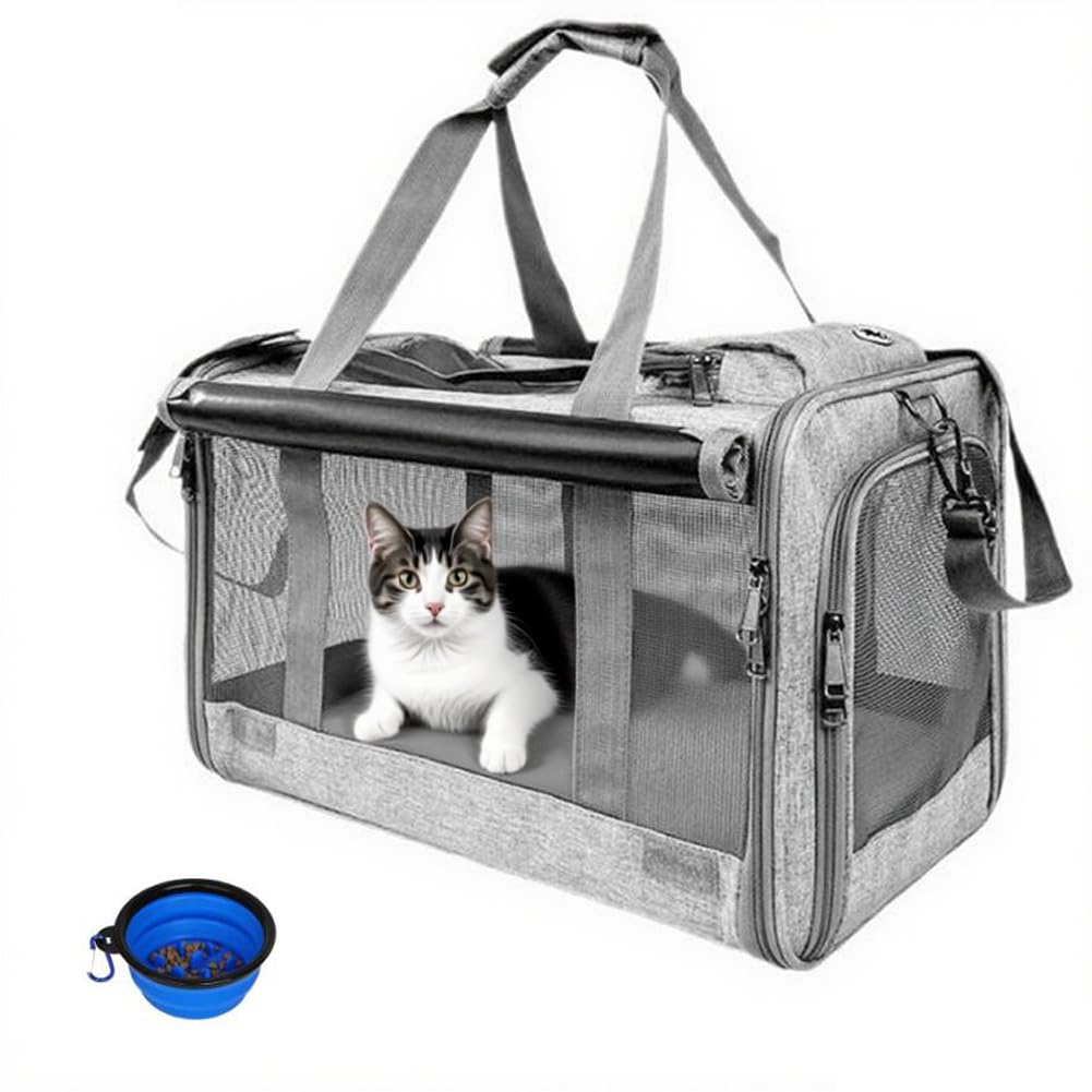 SHJOEE Soft Sided Cat/Dog/Pet/Puppy Carrier Bag Portable Pets Transport Carrier Foldable Tr