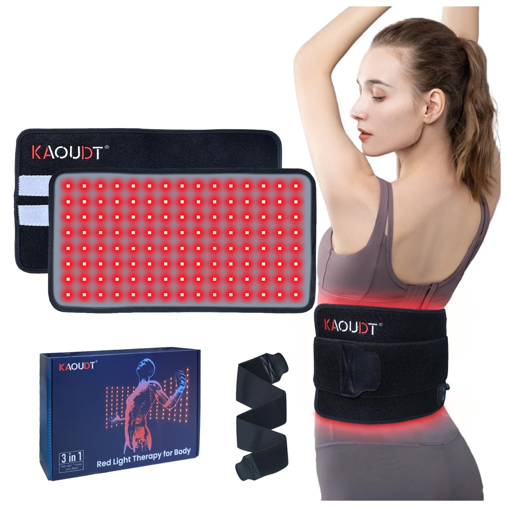 16" x 8.6" New Portable Red Light Therapy Belt for Body Pain Relief, Medical-Grade TPU