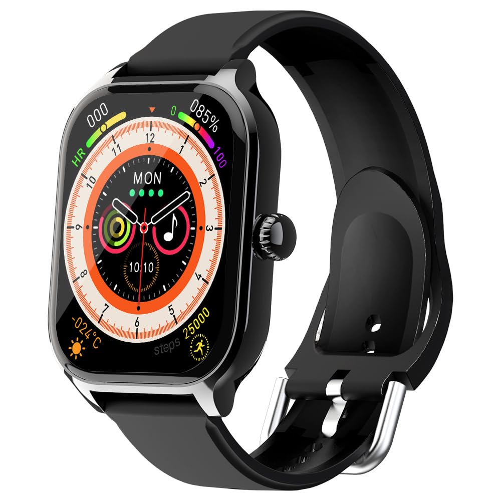 Aysoi Smart Watch for Men Women with Bluetooth Calling, Fitness Tracker, Heart Rate and Sle