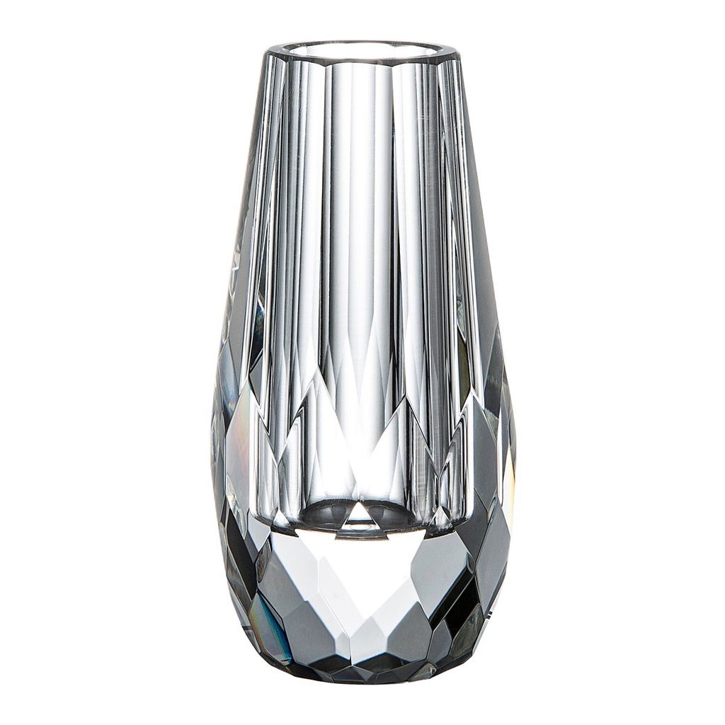 DONOUCLS Crystal Flower Vases for Wedding Centerpiece, Elegant Faceted Cut Clear Bud Vase