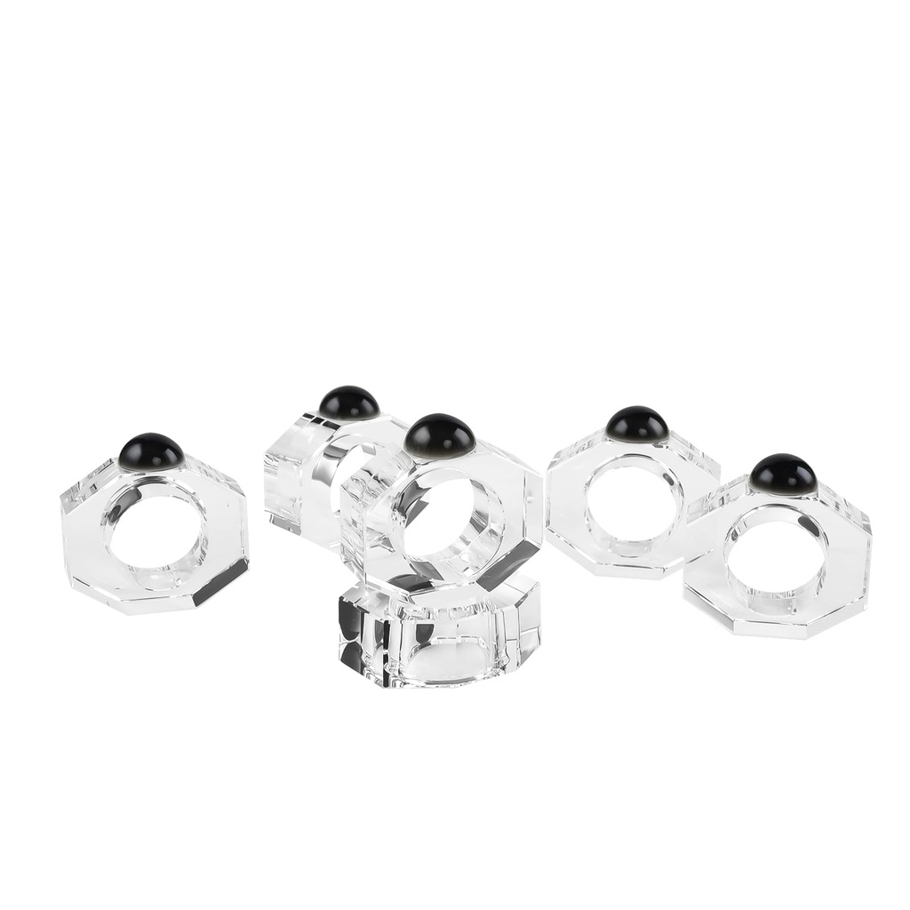 Donoucls Crystal Napkin Rings, Premium Table Decoration Set