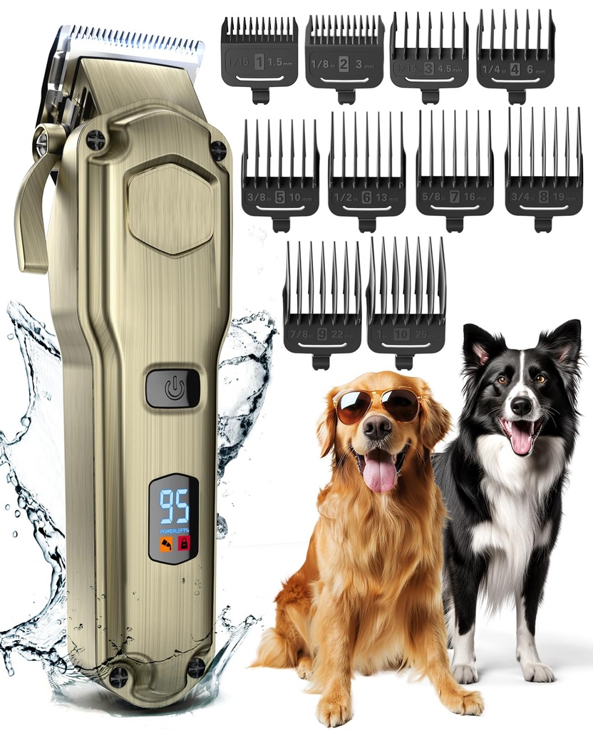 oneisall Dog Clippers for Grooming for Thick Heavy Coats/Low Noise Rechargeable Cordless Pet