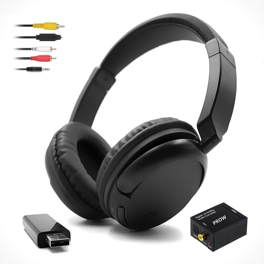 Wireless Headphones for TV Watching with USB Transmitter, Wireless TV Headphones for Seniors