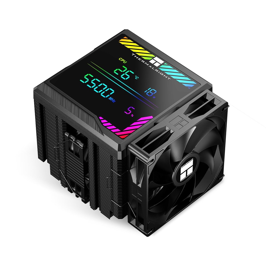 Thermalright Peerless Assassin 140 Digital Black CPU Cooler, Double Towers and Double Fans 