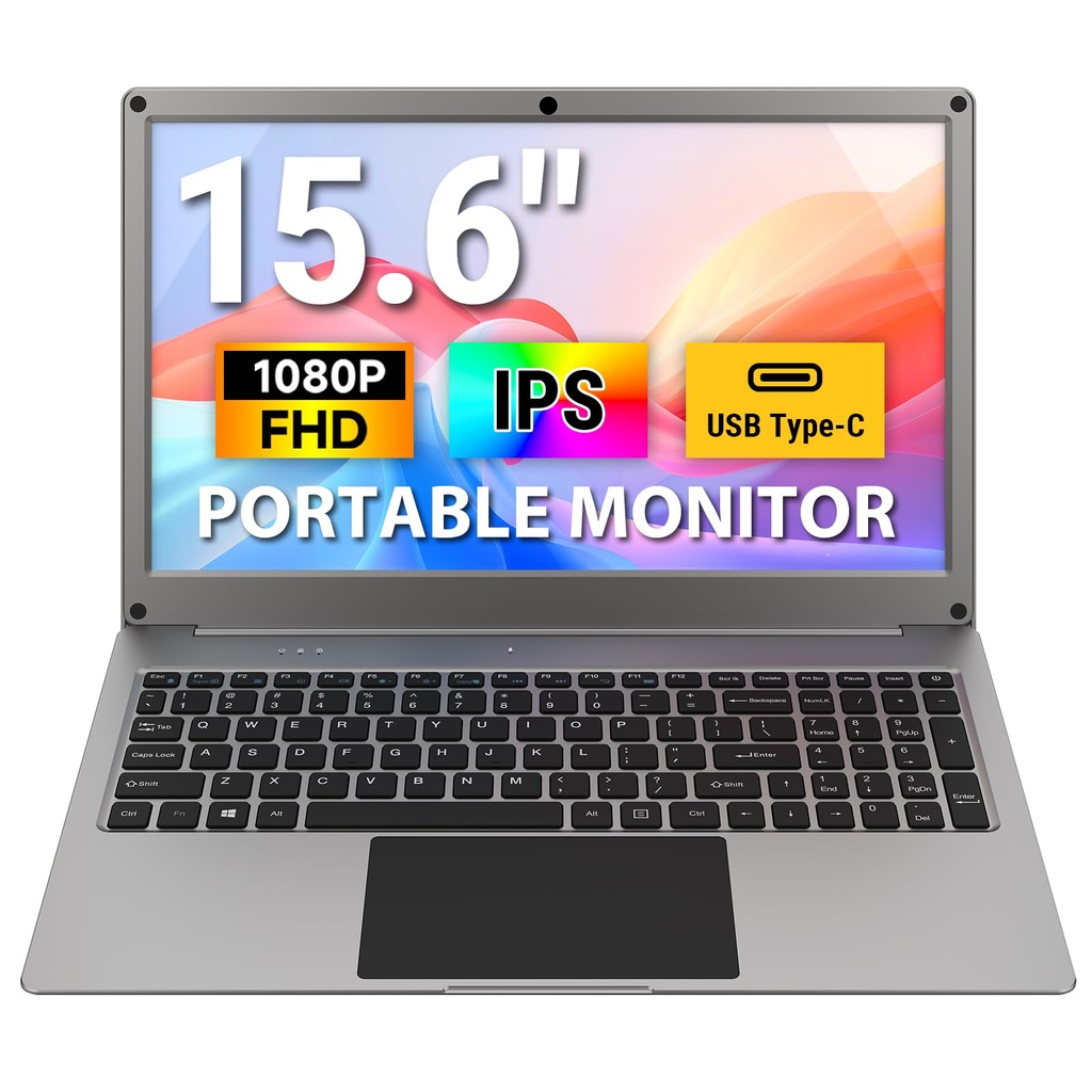ELECROW Portable Monitor, 15.6 Inch FHD CrowView Note All-in-One Computer Monitor Lapdock 