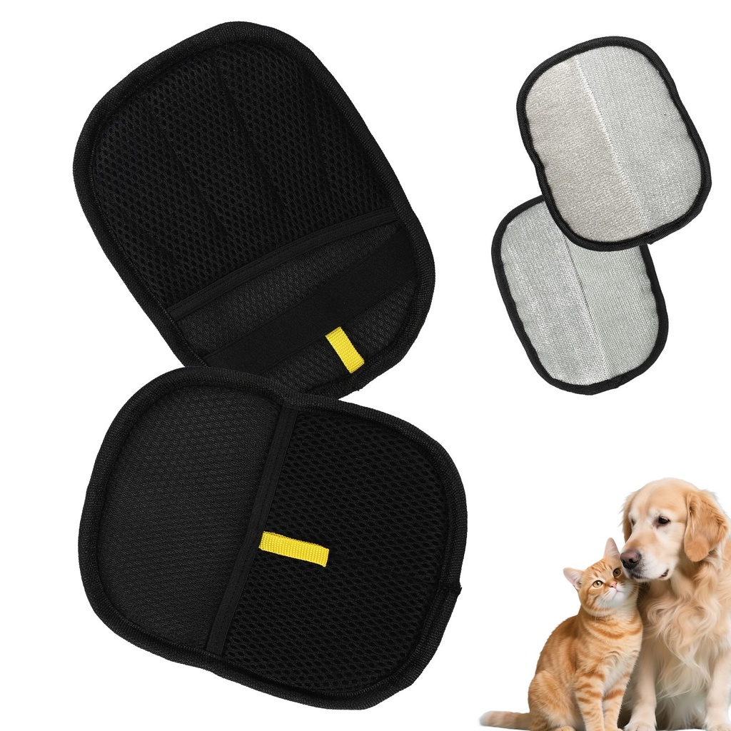 2pcs Magic Pet Hair Removal Cleaning Mitt, 2 Style Reusable Pet Hair Static Remover Groomin