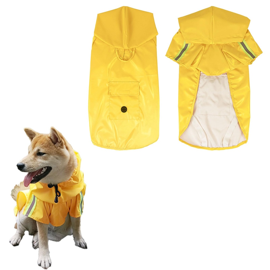 Waterproof Dog Raincoat for Small and Medium Dogs, Lightweight and Comfortable Pet Rain Jac