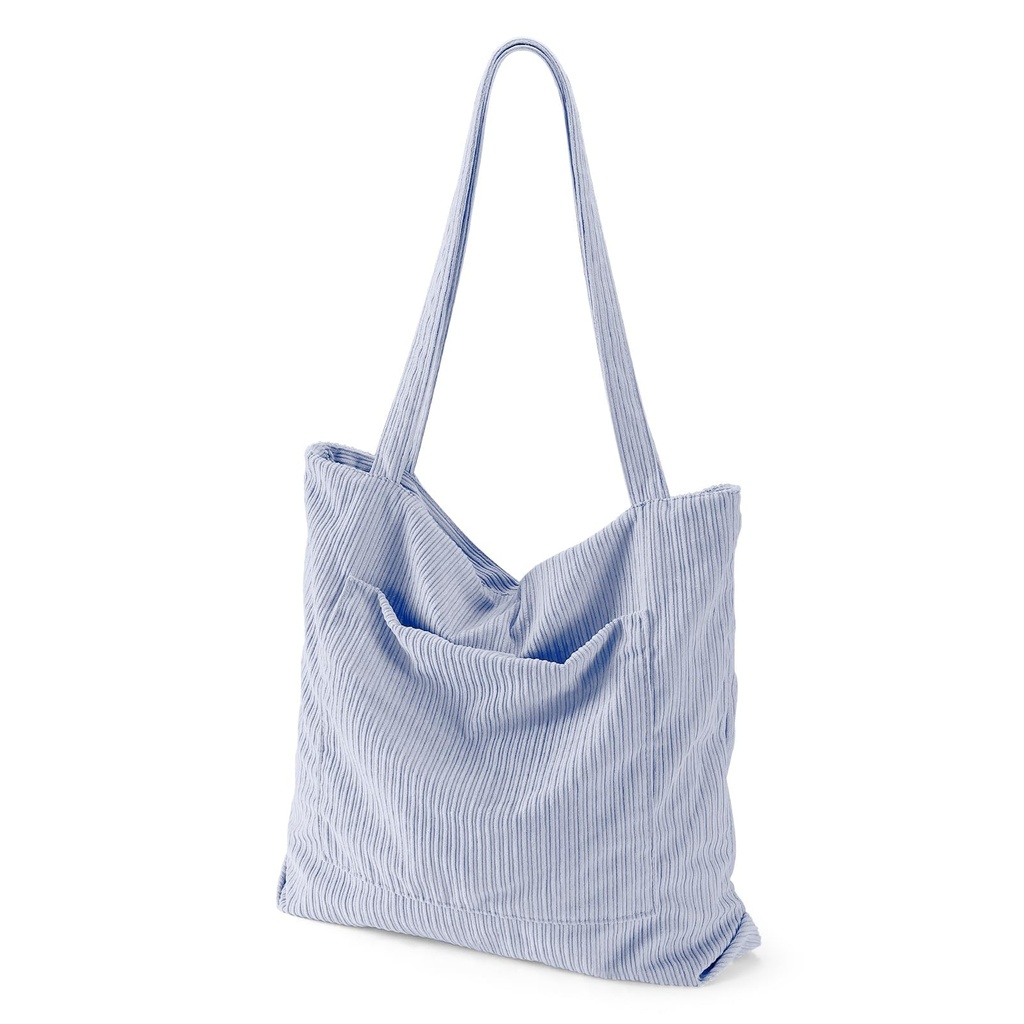 RZMAYIS Corduroy Tote Bag with Zipper, Women's Large Capacity Hobo Tote Bag for College, Wor