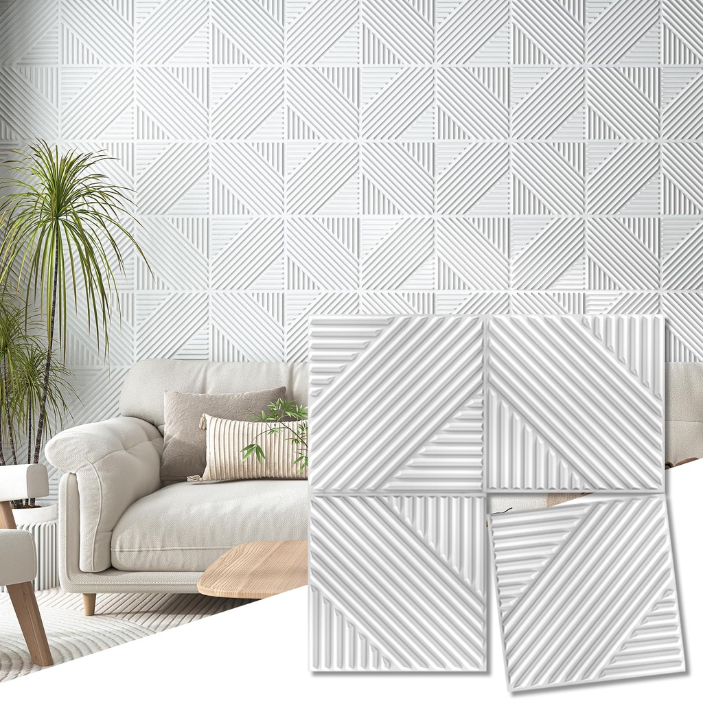 Art3d 33-Pack 3D Panels for Interior Decor, Textured Accent Paneling for Living Room, Bedro