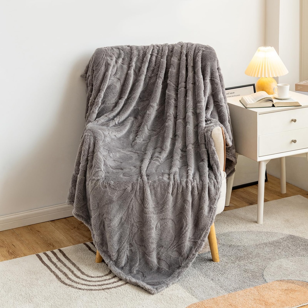 DuShow Fleece Throw Blanket,Rabbit Faux Fur Fluffy Bed Blanket,Soft Flannel Fluffy Cosy War