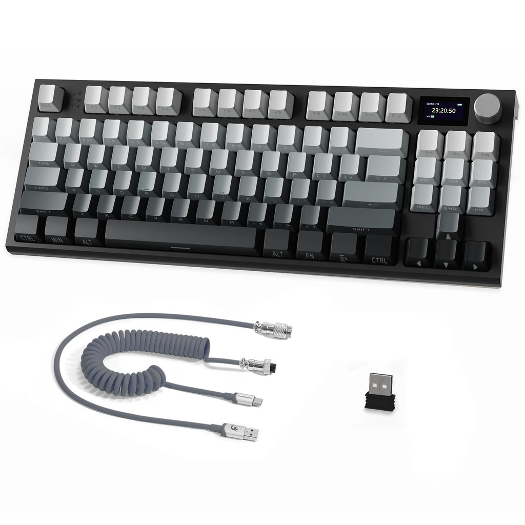 RK86 Pro Mechanical Keyboard, 2.4G Wireless/BT5.0/USB-C Wired Gaming Keyboard 75% Layout TK