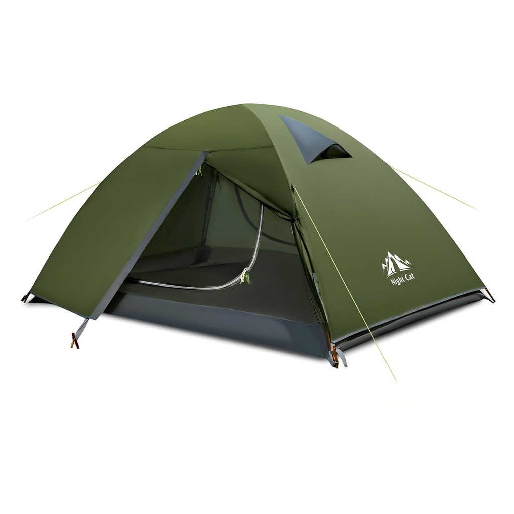 Night Cat Camping Tent for 2 Person: Waterproof Lightweight Dome Tent Hiking Backpacking 