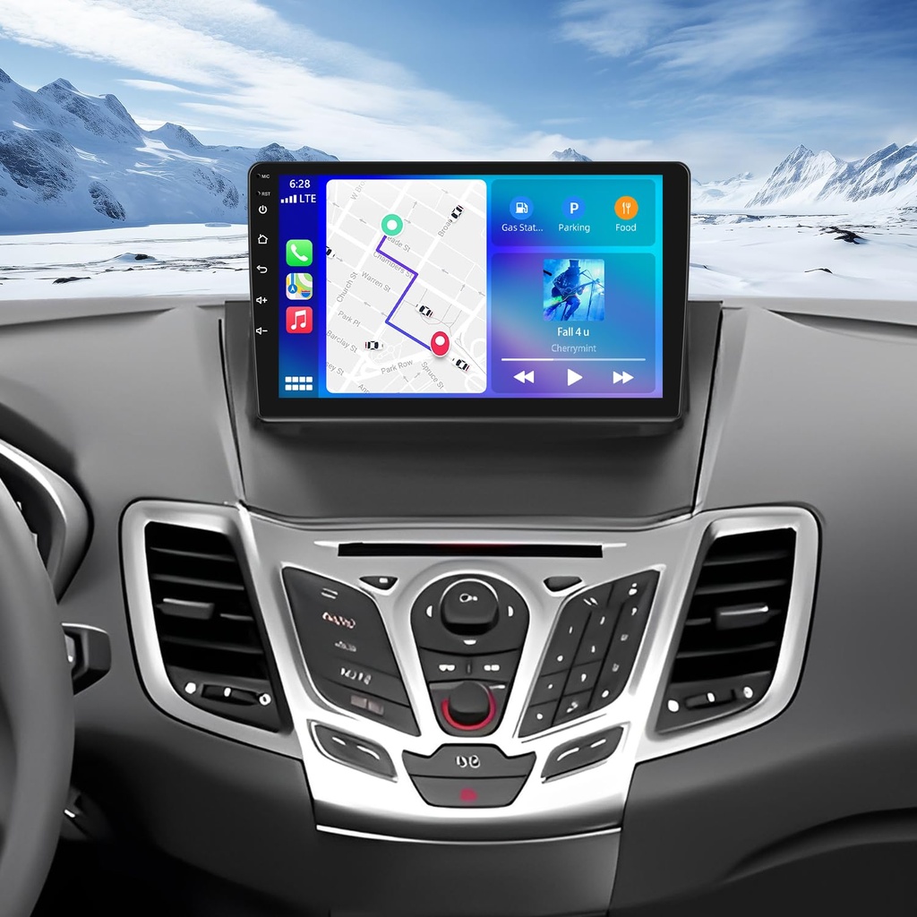 Car Stereo Radio Upgrade for Ford Fiesta 2009 2010 2011 2012 2013 2014,9 Inch Touchscreen D