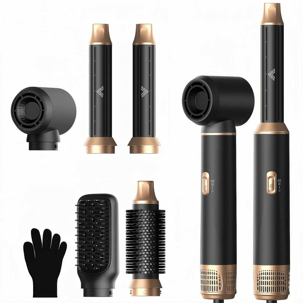 UMIGA 5 in 1 Hair Air Styler Dryer Brush with Air Curling Wands Blow Dryer Hair Styling Too