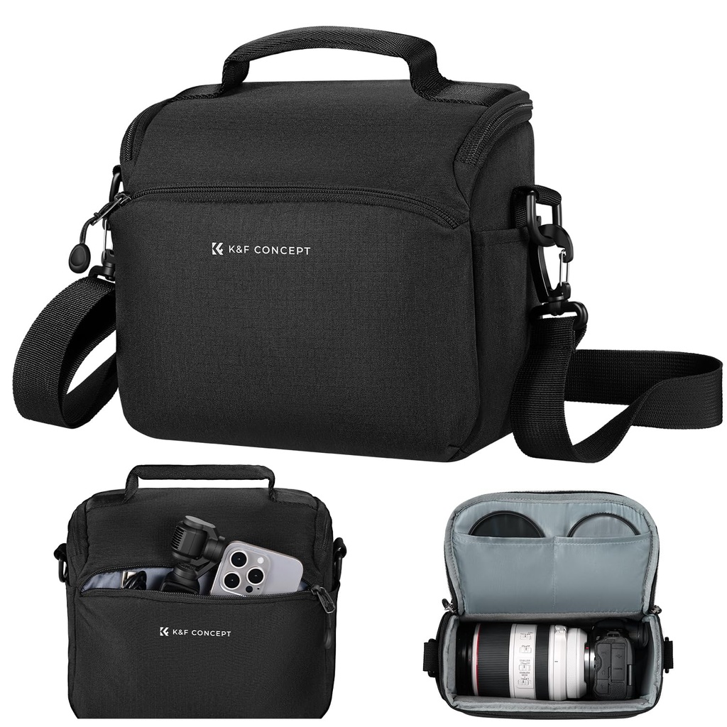 K&F CONCEPT Camera Sling Bag Small Crossbody Camera Case DSLR/Mirrorless Compact Shoulder P