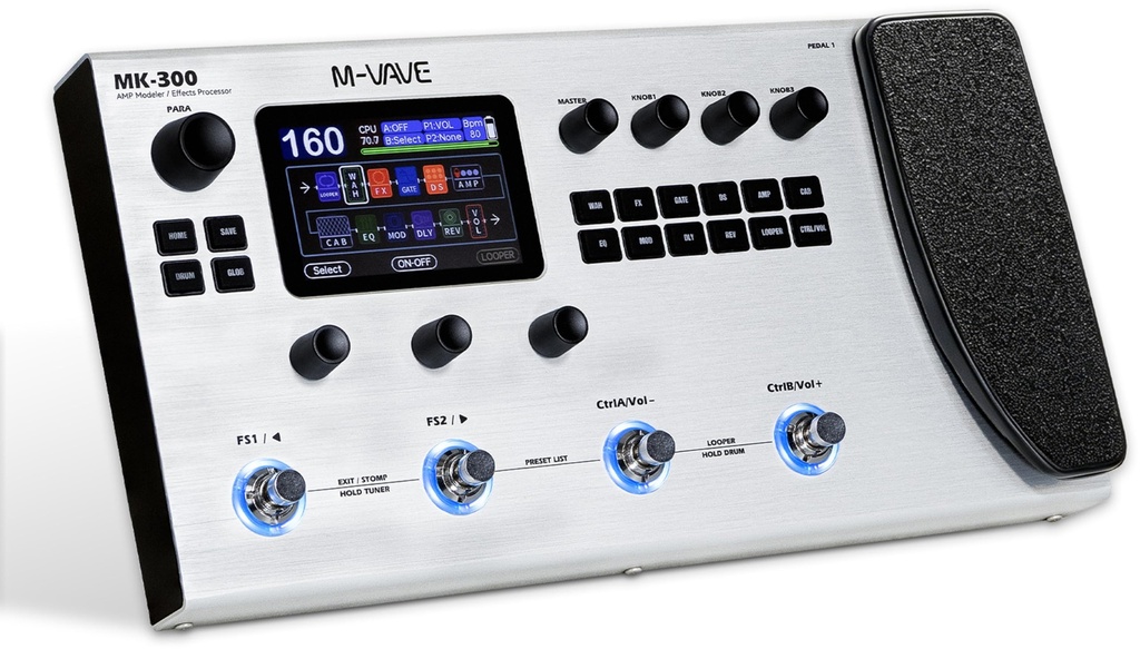 M-VAVE MK-300 Guitar Bass AMP Modeler & Effects Processor with 320+ Effects, 160 Presets