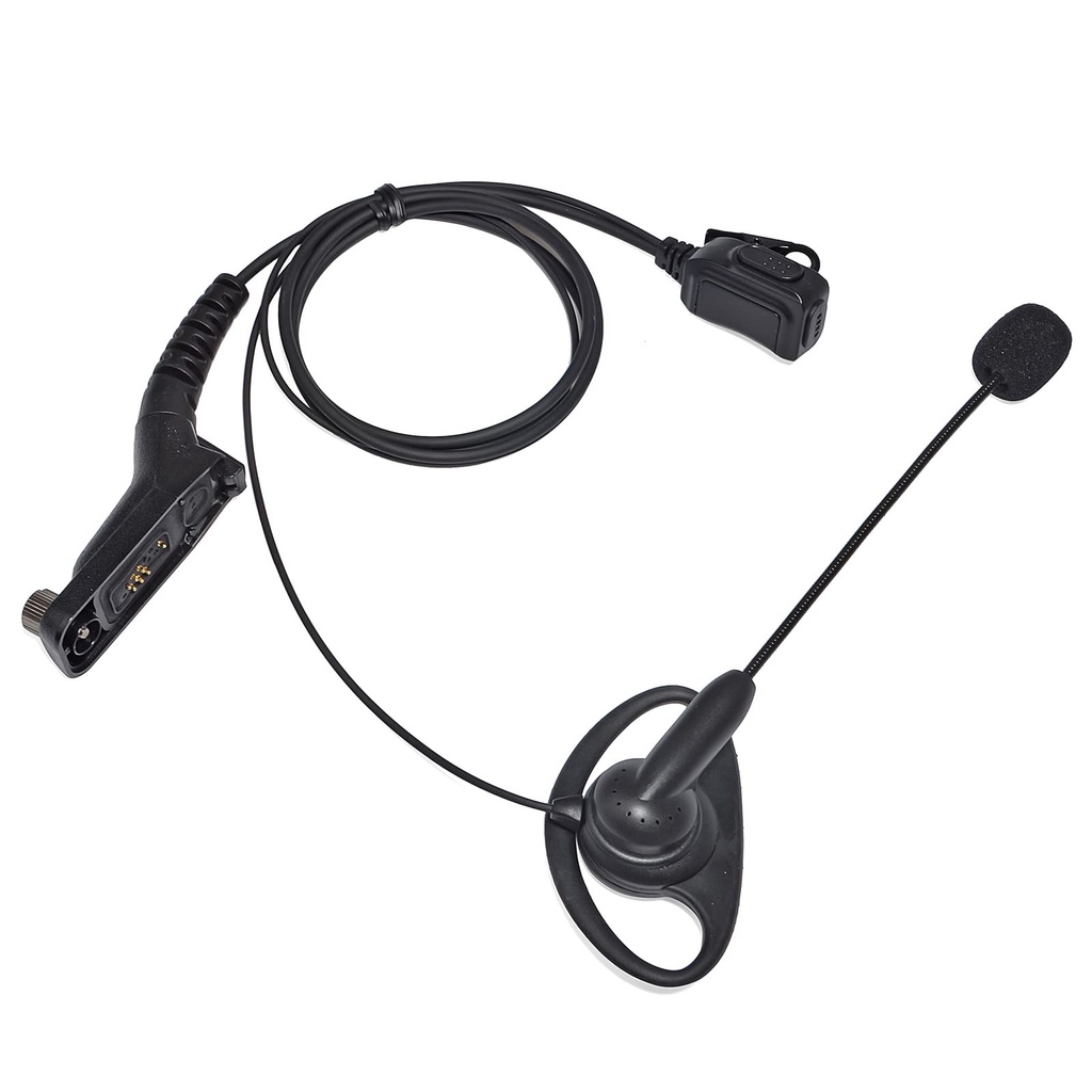 UAYESOK 2 Way Radio Earpiece, D Shape Walkie Talkie Headset Multi Pin with Swivel Boom Mic