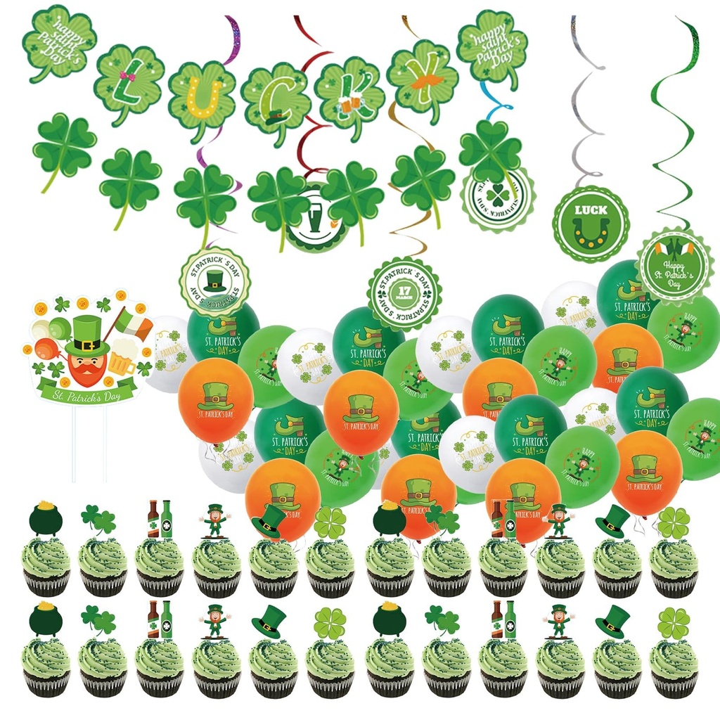 St. Patrick's Day Bunting Decorations DIY Happy St. PatrickÃ¢Â€Â™s Day Banner and Shamrock