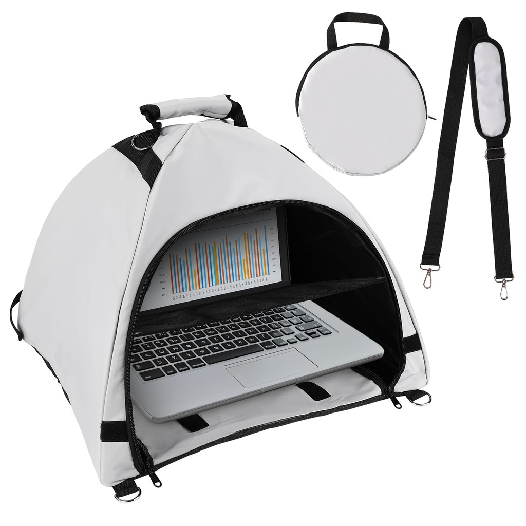 Lyreh Laptop Tent, Laptop Sun Shade Waterproof Fabric Computer Privacy Screen Hood for Work