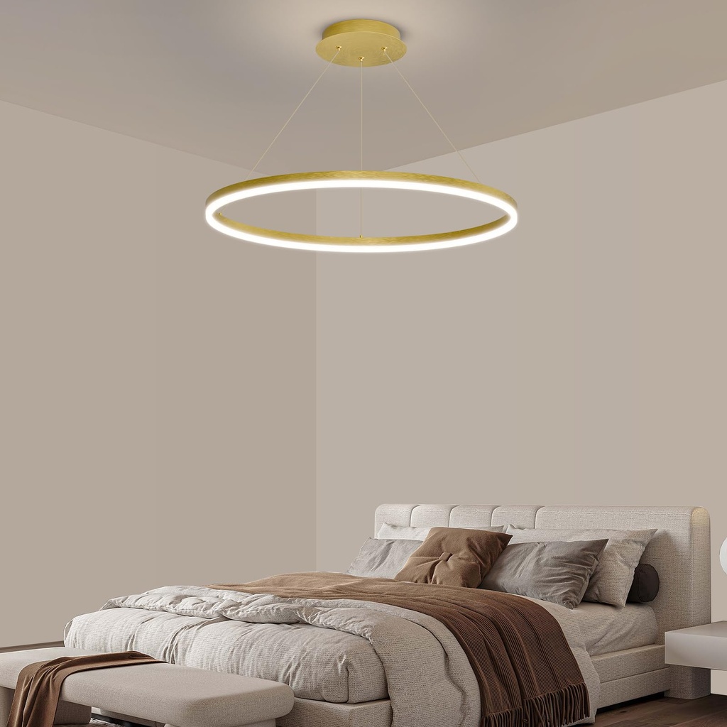 Mikeru 40cm Round Dining Table Pendant Lights, Dimmable Kitchen Island Lights 10% to 100% 