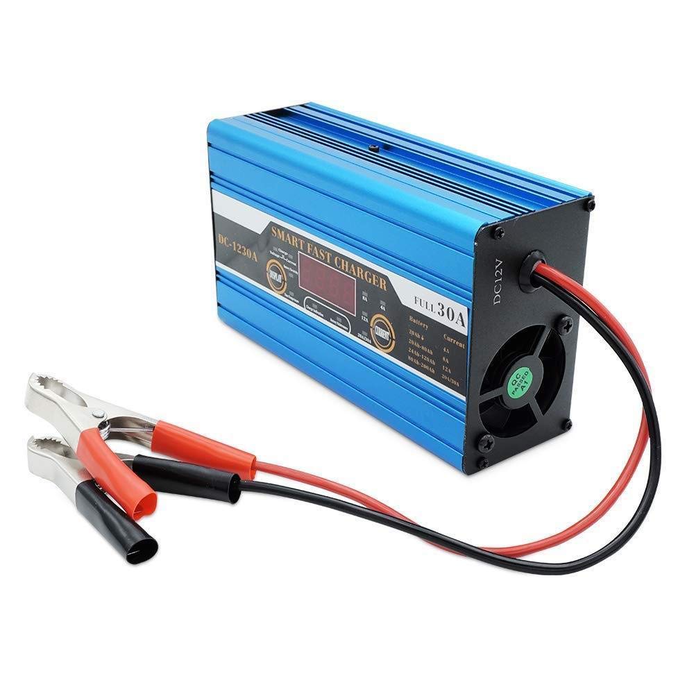 Baceyong 30A 12V Battery Charger, Leisure Battery Charger Car Battery Smart Charger LCD 