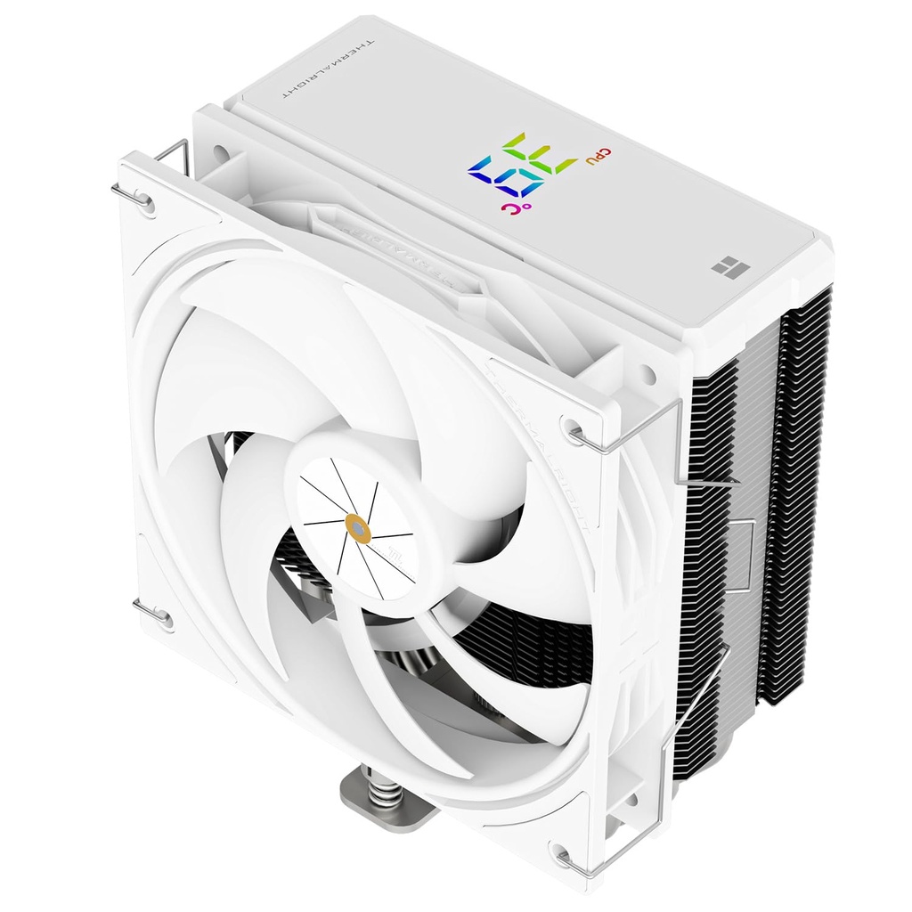 Thermalright Assassin X 120R Digital White CPU Cooler, Digital Screen Top Cover, TL-P12W PWM