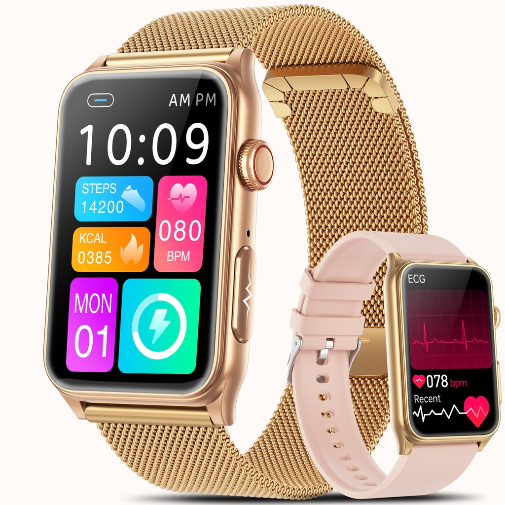 2026 New Smartwatch for Women,1.57" Smart Watch with ECG/HRV/SpO2/Blood Pressure/Heart Rate