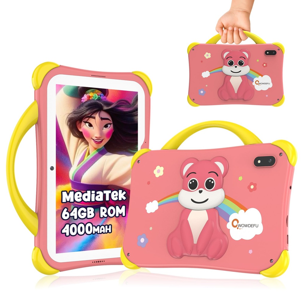 CWOWDEFU Kid's Tablet, 7' Tablet for Kids, 64Gb Android 14 Tablet features 4000mAh Battery