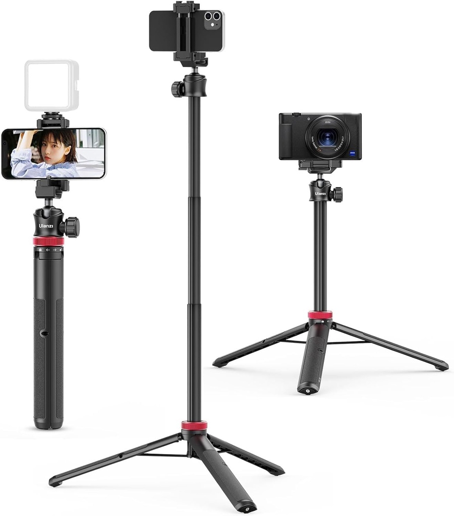 ULANZI MT-44 Mobile Phone Camera Tripod 147cm 3-in-1 Selfie Stick with Bluetooth Remote