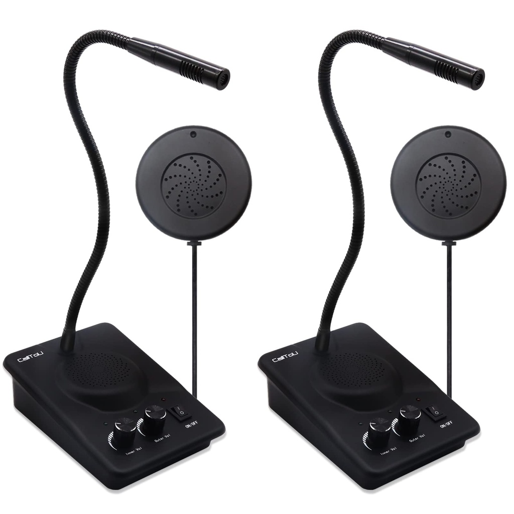 DAYTECH 2-Way Intercom System - Counter Speaker with Volume Control - Anti-Interference 
