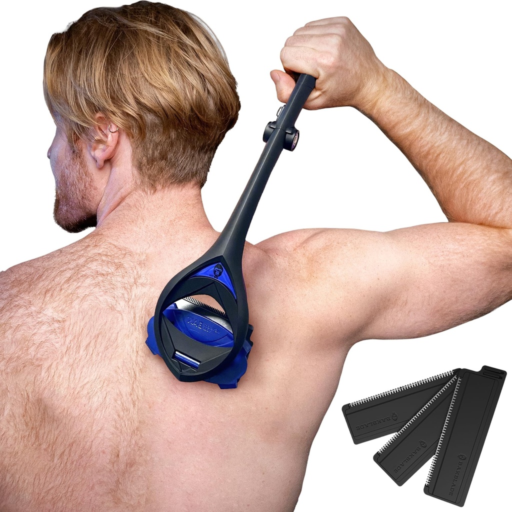 BakBlade 3.0 Stealth - Back Shaver for Men, Extra Long 23" Ergonomic Handle for a Close