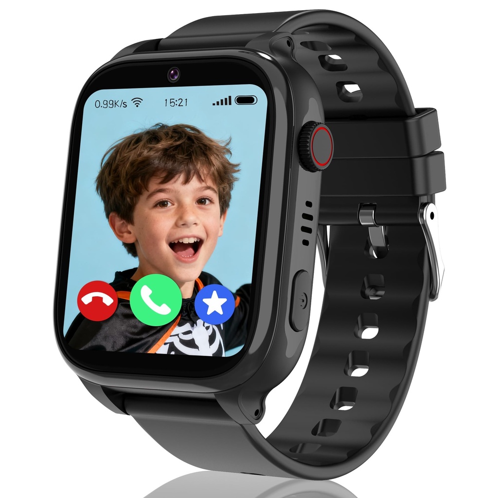 GPS Smart Watch for Kids, 4G Kids Smart Watch Phone with SOS Call/WiFi Location/Vedio Voice