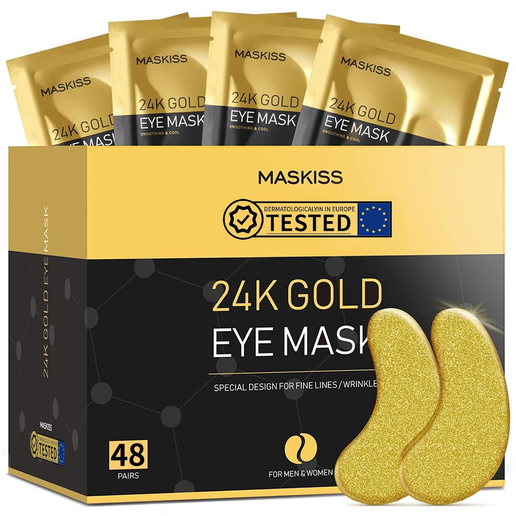 Under Eye Patches (48 Pairs) - 24K Gold Eye Masks Skincare Enriched with Abundant Collagen,