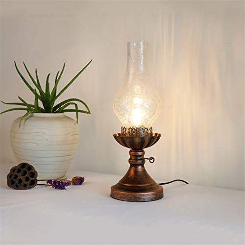 Ycxydr Old-fashioned kerosene lamp, tea room, tea table, bedroom bedside, creative American