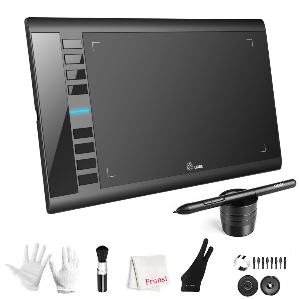 Drawing Tablet, UGEE M708 Graphics Drawing Tablet V3 with 10 * 6 inch, 16384 Level Pressure
