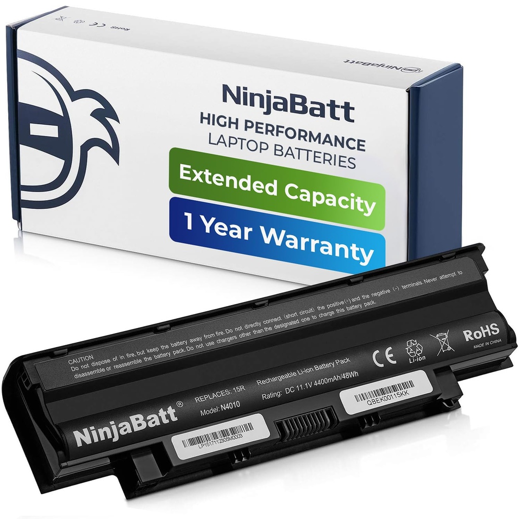 NinjaBatt Battery for Dell J1KND 04YRJH Inspiron N5110 N5010 N5050 3520 15R N5030 N5040 17R