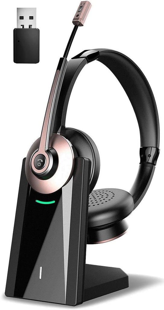 Earbay Wireless Headset - Bluetooth Headphones with Microphone Noise Canceling & Mute