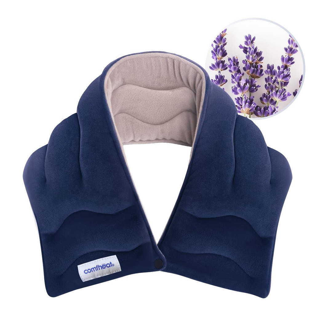 Comfheat Neck Heating Pad Microwavable for Neck Pain Relief, Moist Hot Compress Microwave