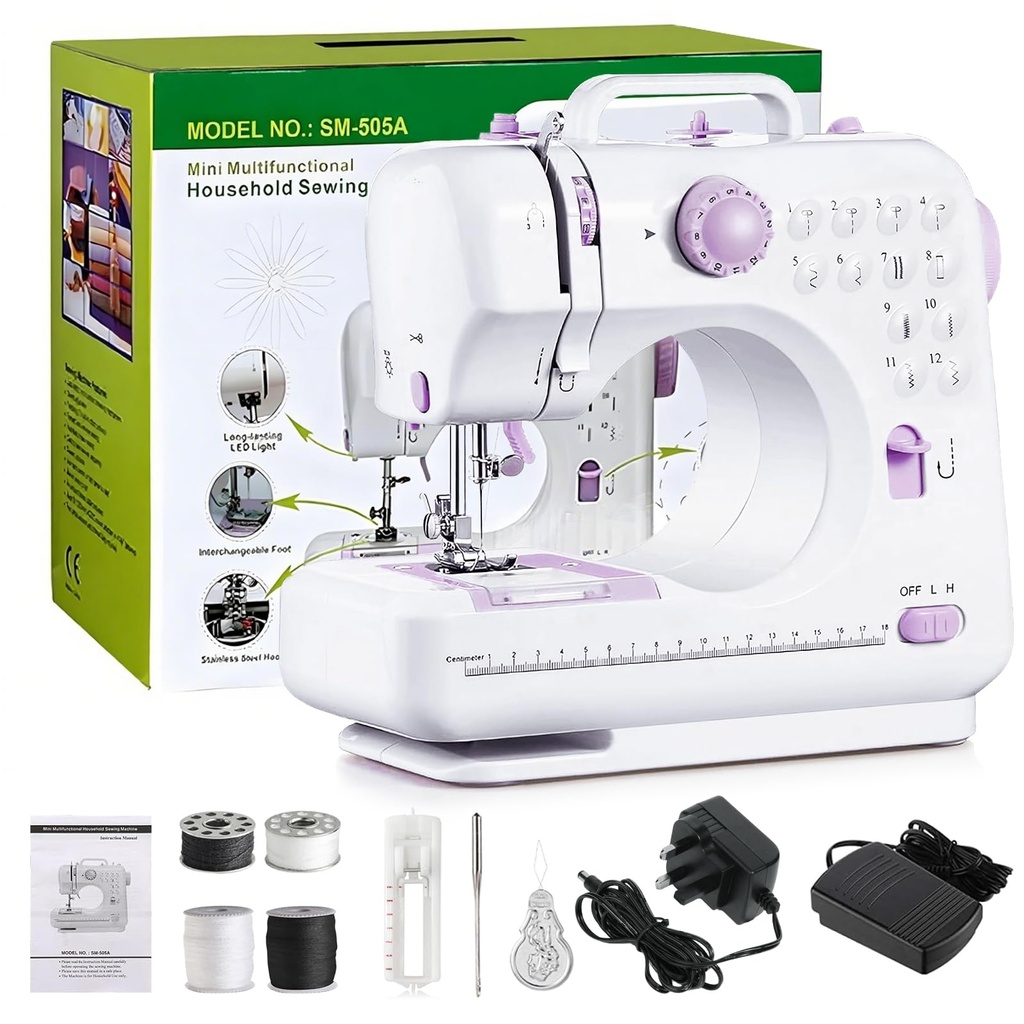 Mini Sewing Machine for Beginner, Portable Electric Sewing Machines, Small Home Sewing Machine