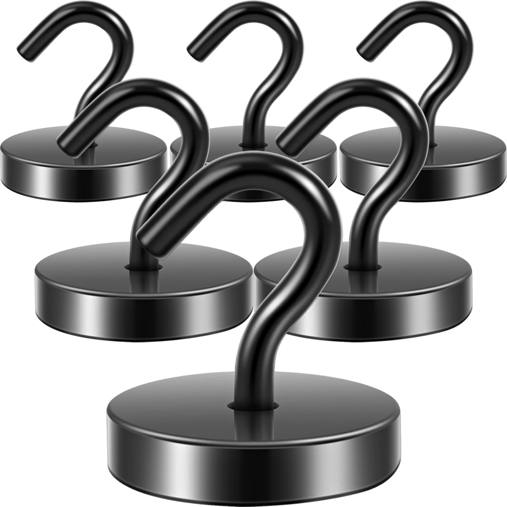 Neosmuk Magnetic Hooks, 120lb Extra Strong Magnet with Hook for Fridge,Heavy Duty Cruise Ho