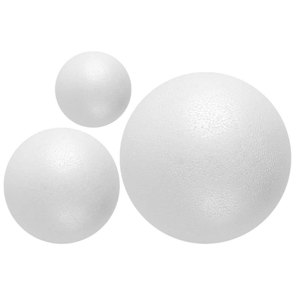 DIYASY 10/15/20cm White Foam Balls - 3 Sizes Polystyrene Craft Balls for Arts, Crafts and Sc