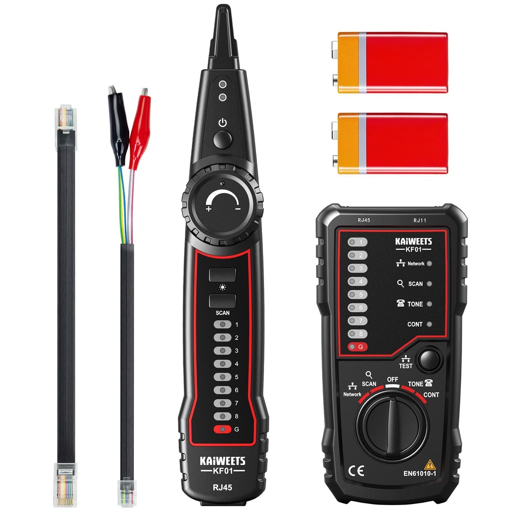 KAIWEETS network cable testerRJ45 RJ11 network tester for Telephone Lines,ethernet tester