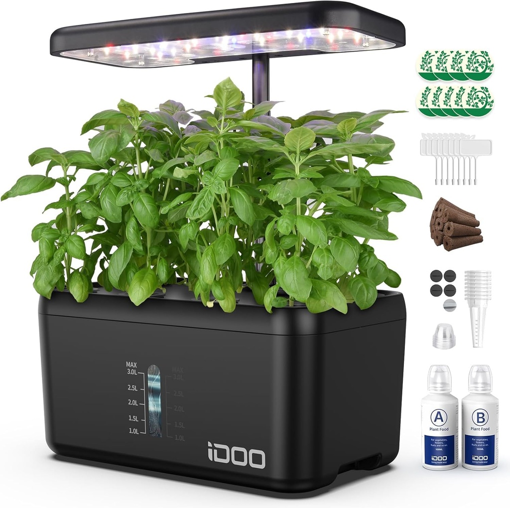 iDOO Hydroponics Growing System,Presents for Friends, Gift for Christmas, 8 Pods Smart Garden